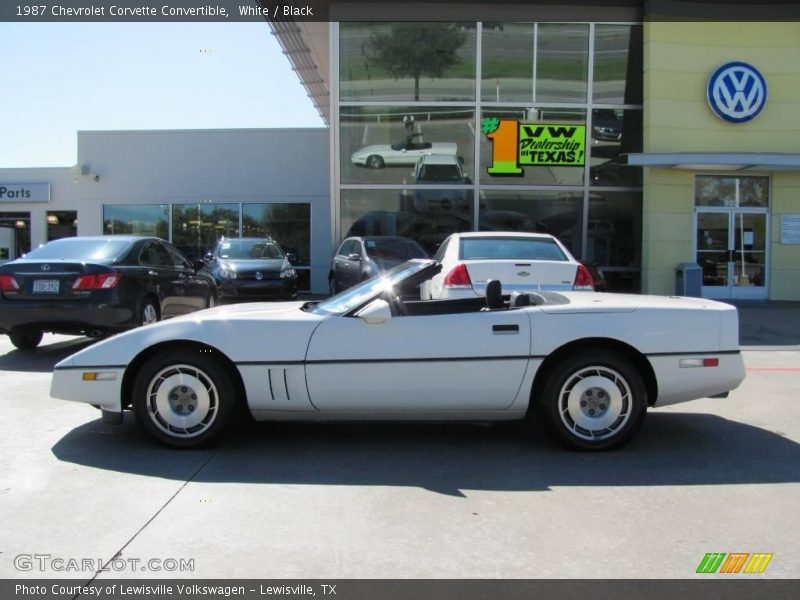 White / Black 1987 Chevrolet Corvette Convertible