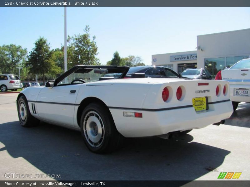 White / Black 1987 Chevrolet Corvette Convertible