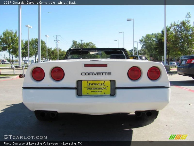 White / Black 1987 Chevrolet Corvette Convertible