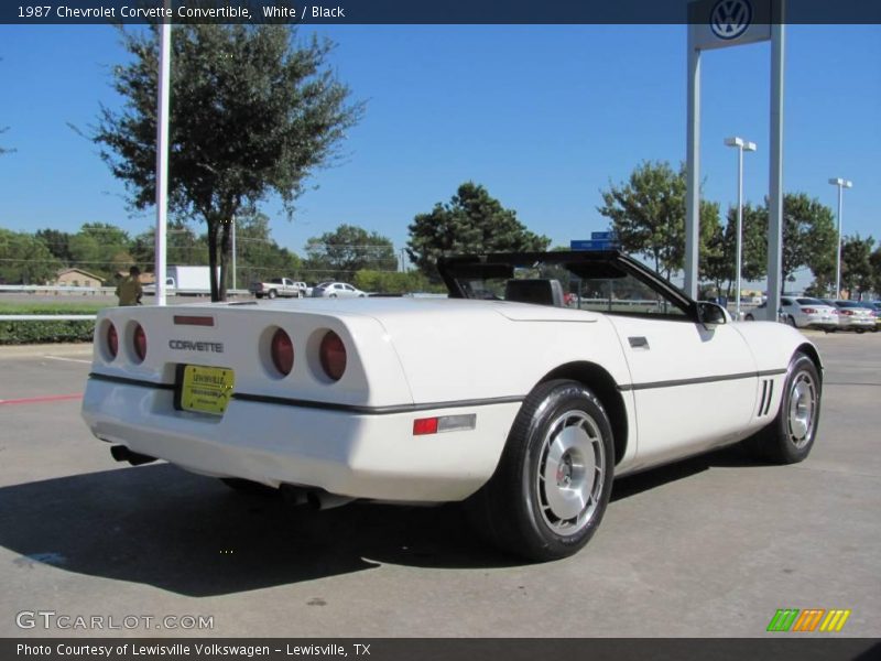 White / Black 1987 Chevrolet Corvette Convertible