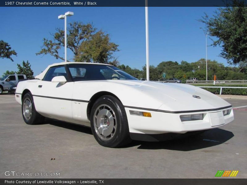 White / Black 1987 Chevrolet Corvette Convertible