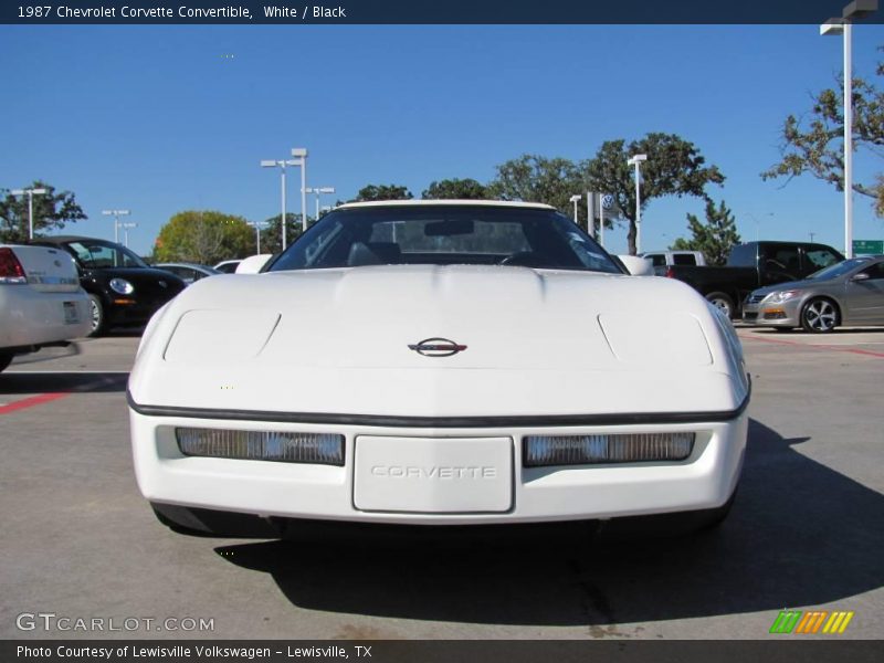 White / Black 1987 Chevrolet Corvette Convertible
