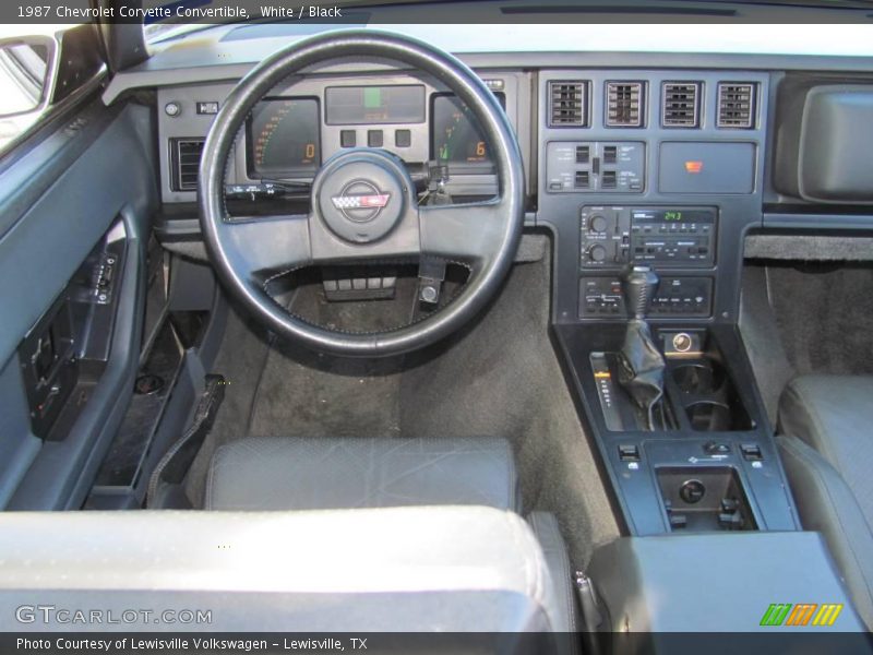 White / Black 1987 Chevrolet Corvette Convertible