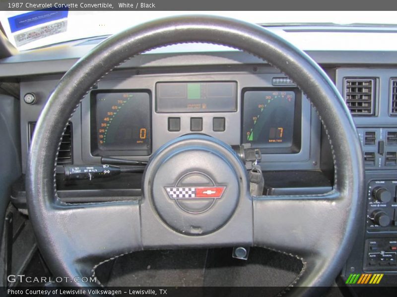 White / Black 1987 Chevrolet Corvette Convertible