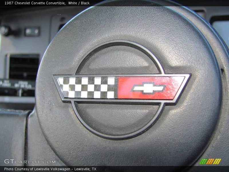 White / Black 1987 Chevrolet Corvette Convertible