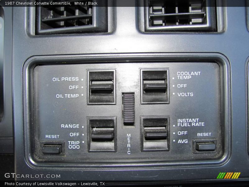 White / Black 1987 Chevrolet Corvette Convertible