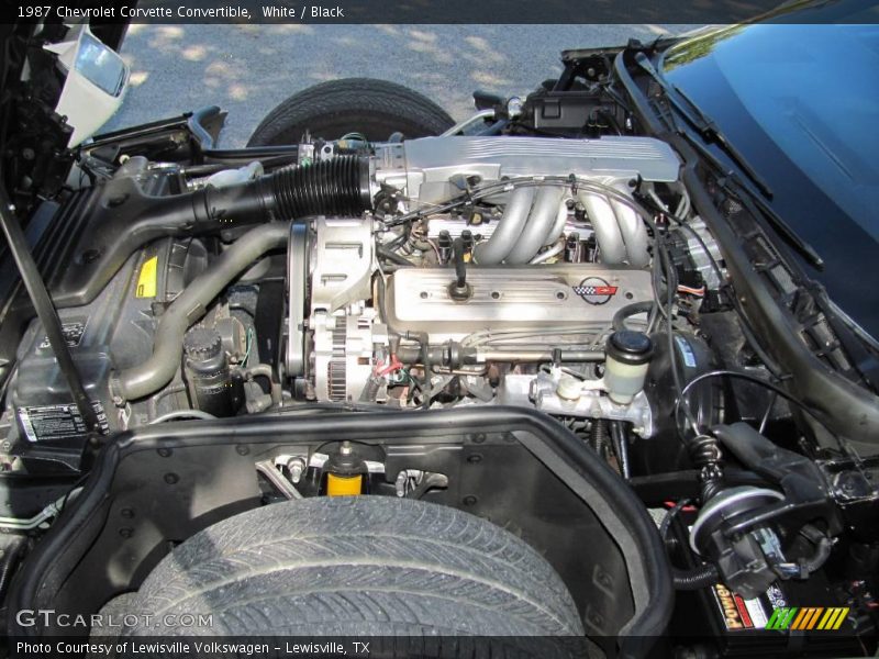White / Black 1987 Chevrolet Corvette Convertible