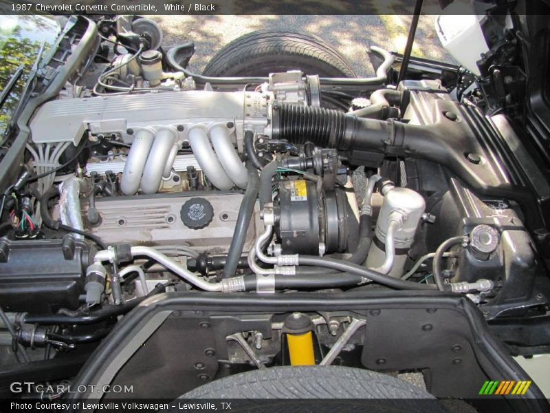White / Black 1987 Chevrolet Corvette Convertible