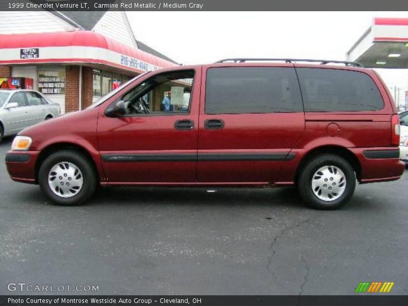Carmine Red Metallic / Medium Gray 1999 Chevrolet Venture LT