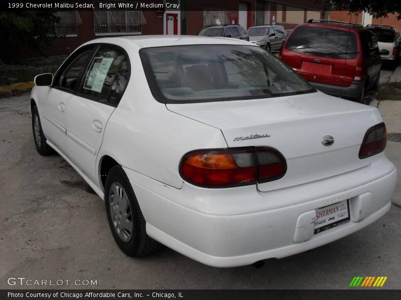 Bright White / Medium Gray 1999 Chevrolet Malibu Sedan