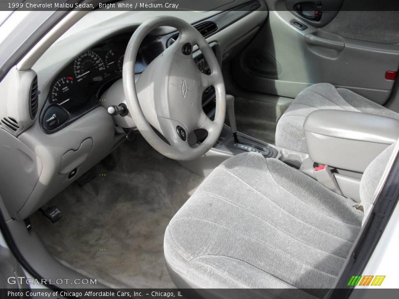 Bright White / Medium Gray 1999 Chevrolet Malibu Sedan