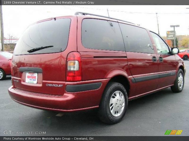 Carmine Red Metallic / Medium Gray 1999 Chevrolet Venture LT