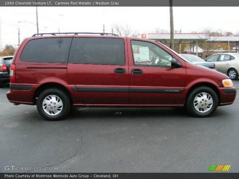 Carmine Red Metallic / Medium Gray 1999 Chevrolet Venture LT