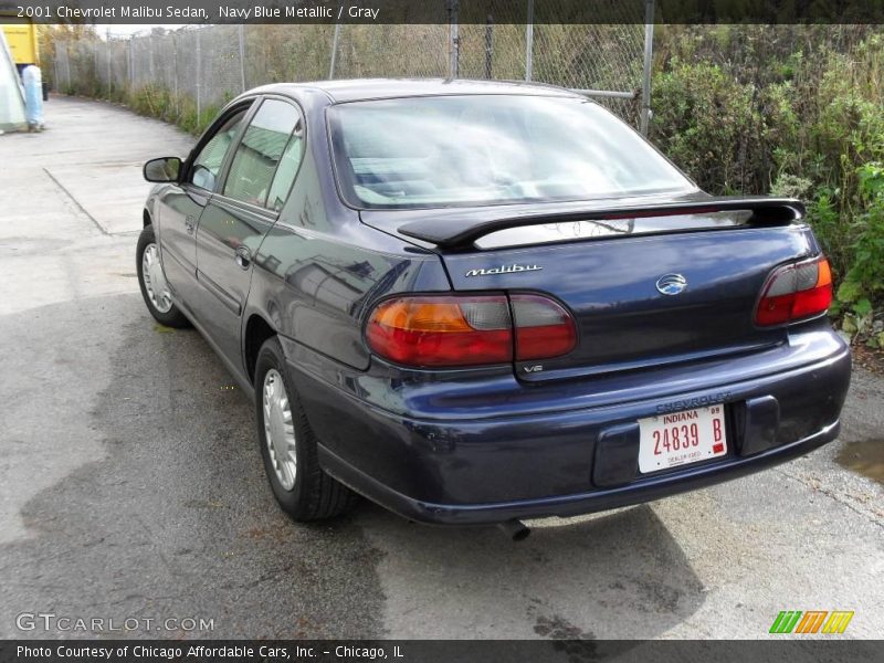Navy Blue Metallic / Gray 2001 Chevrolet Malibu Sedan