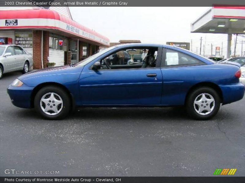 Arrival Blue Metallic / Graphite Gray 2003 Chevrolet Cavalier Coupe