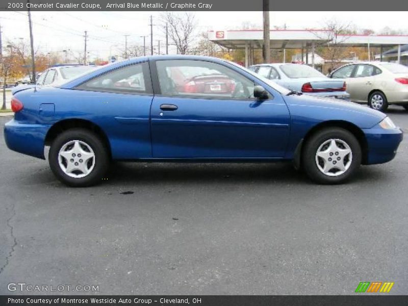 Arrival Blue Metallic / Graphite Gray 2003 Chevrolet Cavalier Coupe