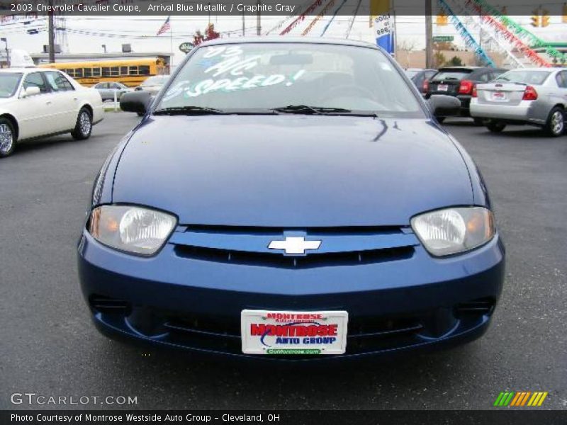 Arrival Blue Metallic / Graphite Gray 2003 Chevrolet Cavalier Coupe