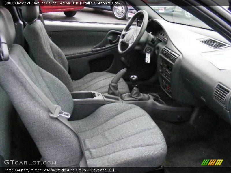 Arrival Blue Metallic / Graphite Gray 2003 Chevrolet Cavalier Coupe