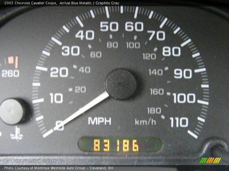 Arrival Blue Metallic / Graphite Gray 2003 Chevrolet Cavalier Coupe