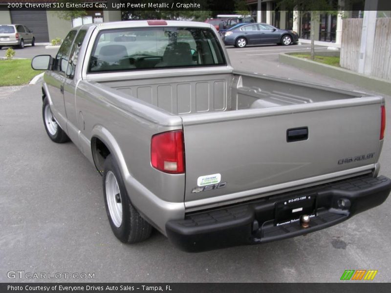Light Pewter Metallic / Graphite 2003 Chevrolet S10 Extended Cab