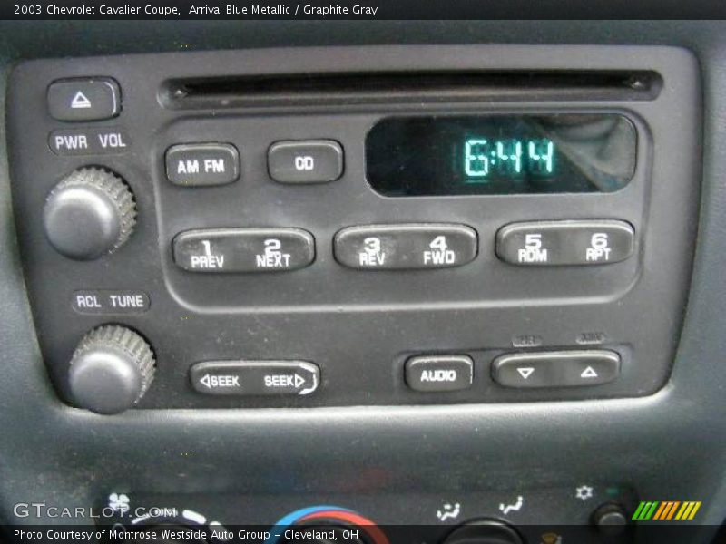 Arrival Blue Metallic / Graphite Gray 2003 Chevrolet Cavalier Coupe