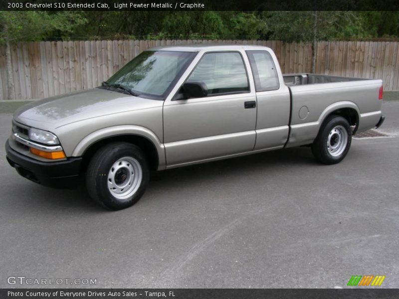 Light Pewter Metallic / Graphite 2003 Chevrolet S10 Extended Cab