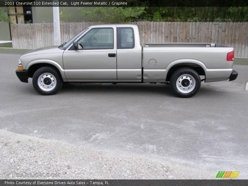 Light Pewter Metallic / Graphite 2003 Chevrolet S10 Extended Cab