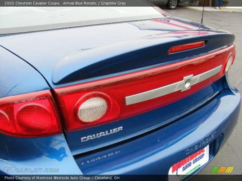 Arrival Blue Metallic / Graphite Gray 2003 Chevrolet Cavalier Coupe
