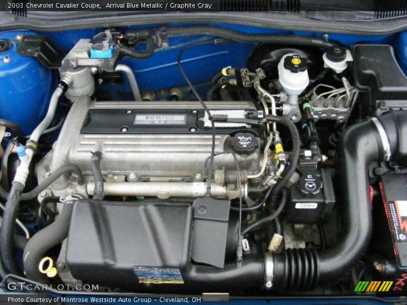Arrival Blue Metallic / Graphite Gray 2003 Chevrolet Cavalier Coupe