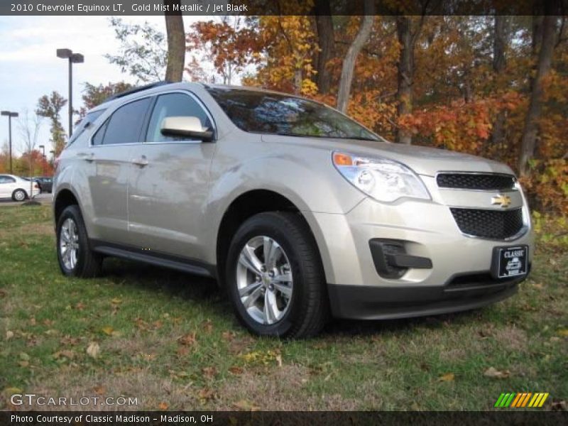 Gold Mist Metallic / Jet Black 2010 Chevrolet Equinox LT