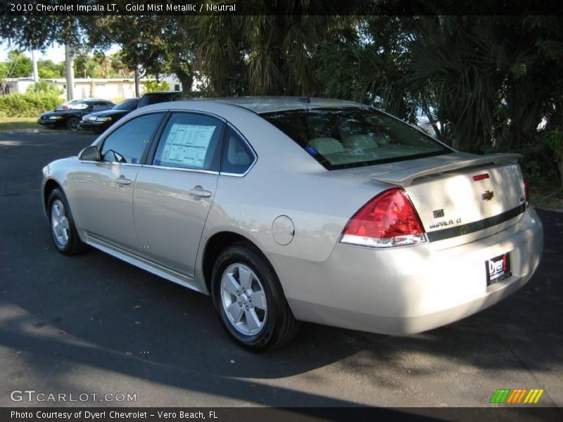 Gold Mist Metallic / Neutral 2010 Chevrolet Impala LT