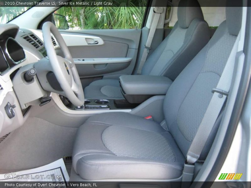 Silver Ice Metallic / Light Gray 2010 Chevrolet Traverse LS