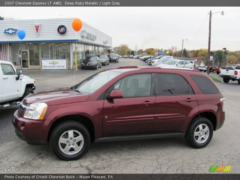 Deep Ruby Metallic / Light Gray 2007 Chevrolet Equinox LT AWD