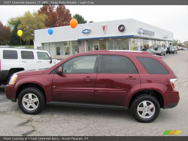 Deep Ruby Metallic / Light Gray 2007 Chevrolet Equinox LT AWD