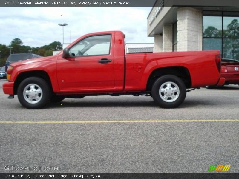 Victory Red / Medium Pewter 2007 Chevrolet Colorado LS Regular Cab