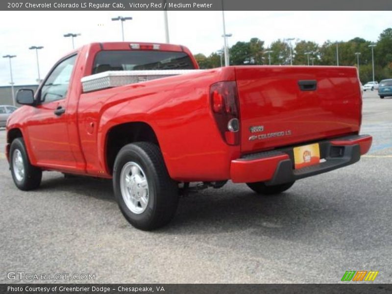 Victory Red / Medium Pewter 2007 Chevrolet Colorado LS Regular Cab