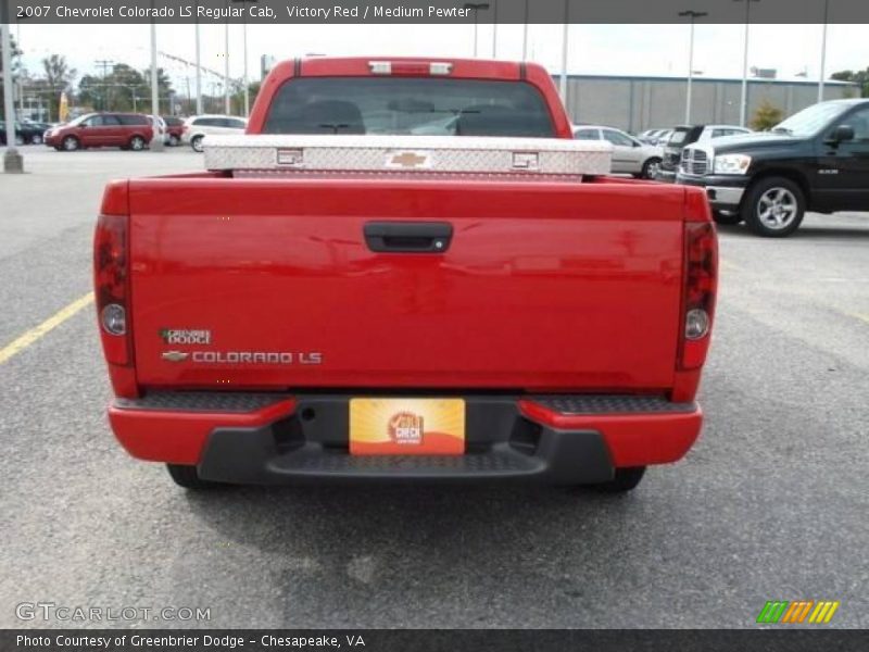 Victory Red / Medium Pewter 2007 Chevrolet Colorado LS Regular Cab
