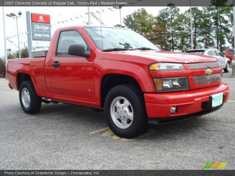 Victory Red / Medium Pewter 2007 Chevrolet Colorado LS Regular Cab