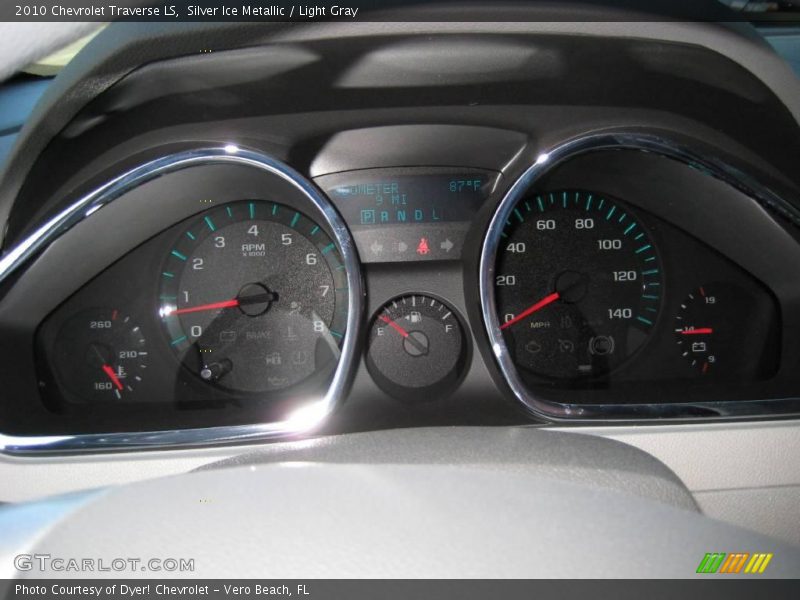 Silver Ice Metallic / Light Gray 2010 Chevrolet Traverse LS