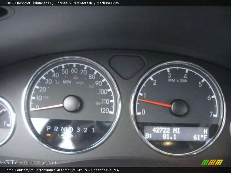 Bordeaux Red Metallic / Medium Gray 2007 Chevrolet Uplander LT