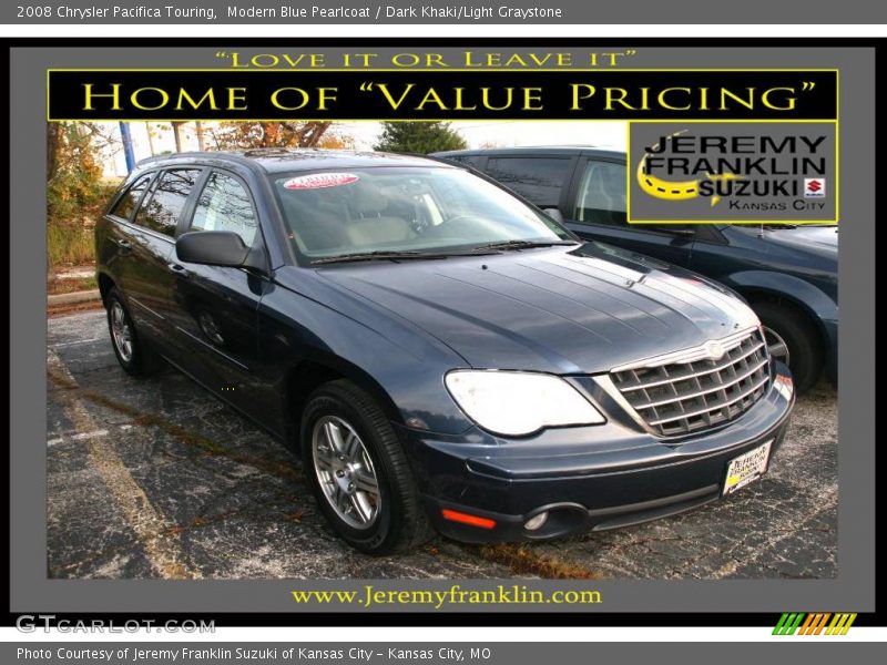 Modern Blue Pearlcoat / Dark Khaki/Light Graystone 2008 Chrysler Pacifica Touring