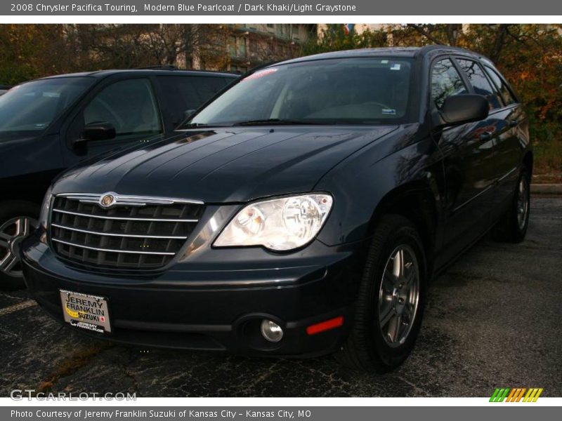 Modern Blue Pearlcoat / Dark Khaki/Light Graystone 2008 Chrysler Pacifica Touring