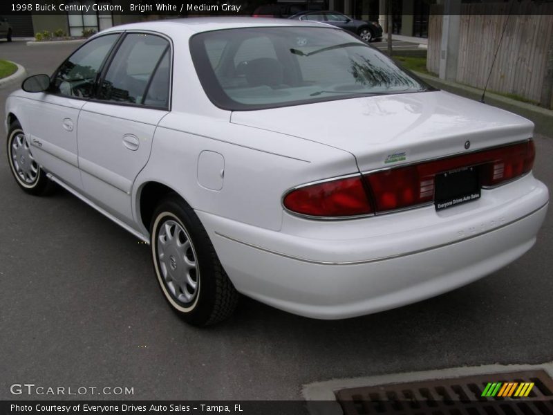 Bright White / Medium Gray 1998 Buick Century Custom