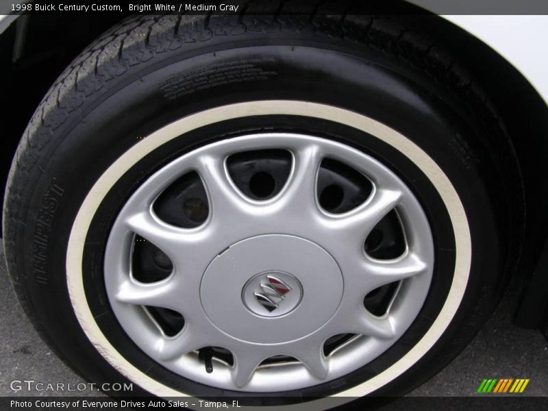 Bright White / Medium Gray 1998 Buick Century Custom