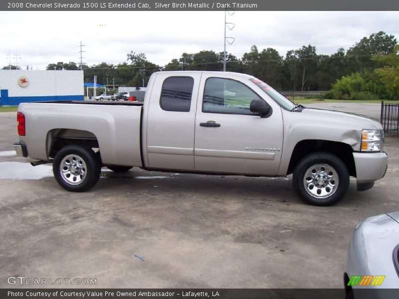 Silver Birch Metallic / Dark Titanium 2008 Chevrolet Silverado 1500 LS Extended Cab