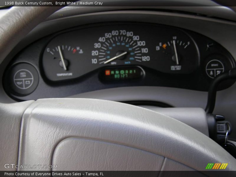 Bright White / Medium Gray 1998 Buick Century Custom