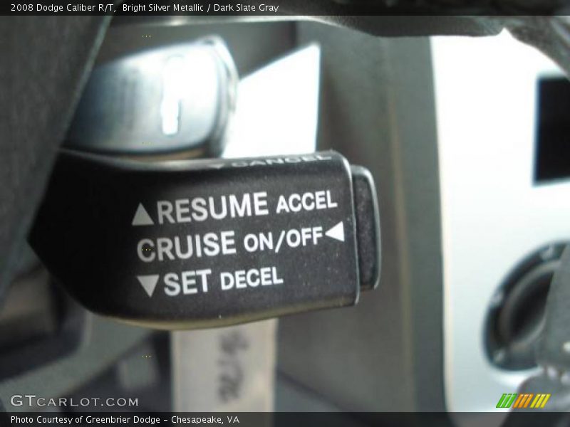 Bright Silver Metallic / Dark Slate Gray 2008 Dodge Caliber R/T