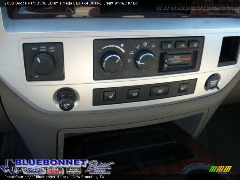 Bright White / Khaki 2008 Dodge Ram 3500 Laramie Mega Cab 4x4 Dually