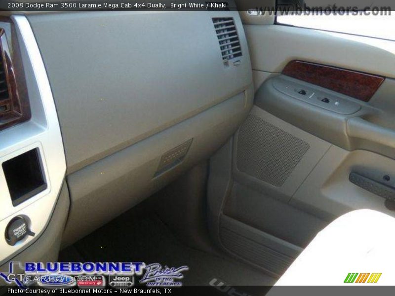 Bright White / Khaki 2008 Dodge Ram 3500 Laramie Mega Cab 4x4 Dually