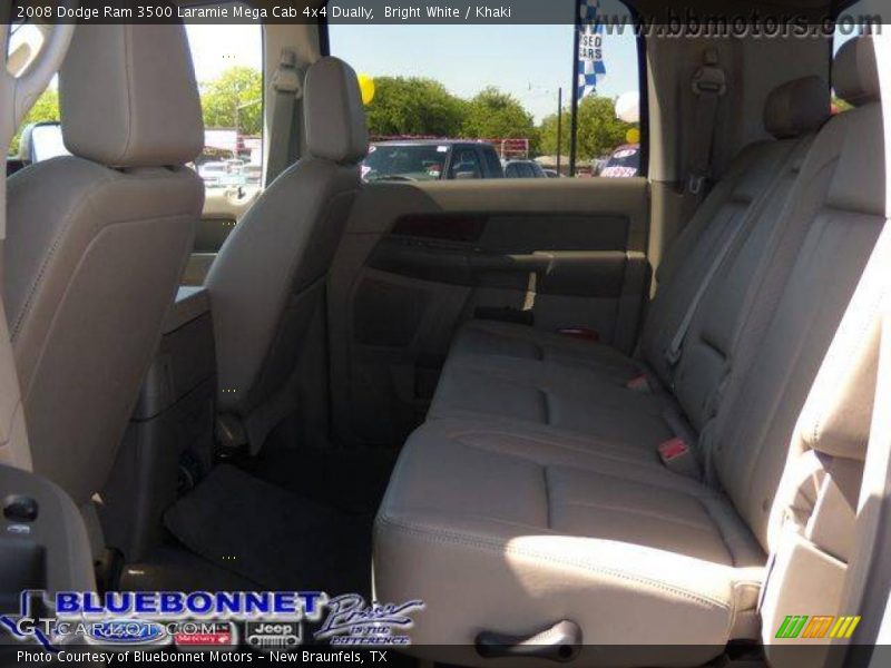 Bright White / Khaki 2008 Dodge Ram 3500 Laramie Mega Cab 4x4 Dually